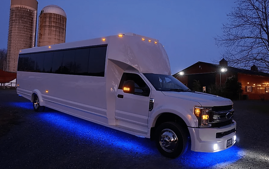 Budapest stag do party bus with unlimited options and blue led light